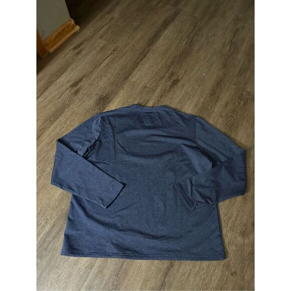 Eddie Bauer FreeDry Activewear Shirt Men's XL Long Sleeve Raglan Heather Blue - Picture 2 of 7